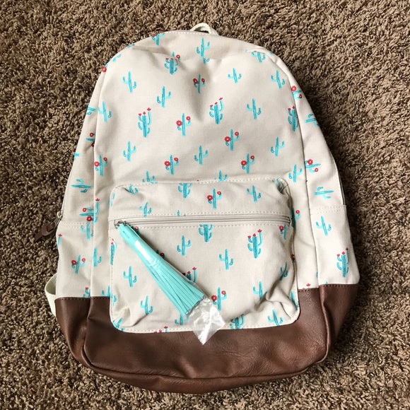 Handbags - Cactus Print Backpack